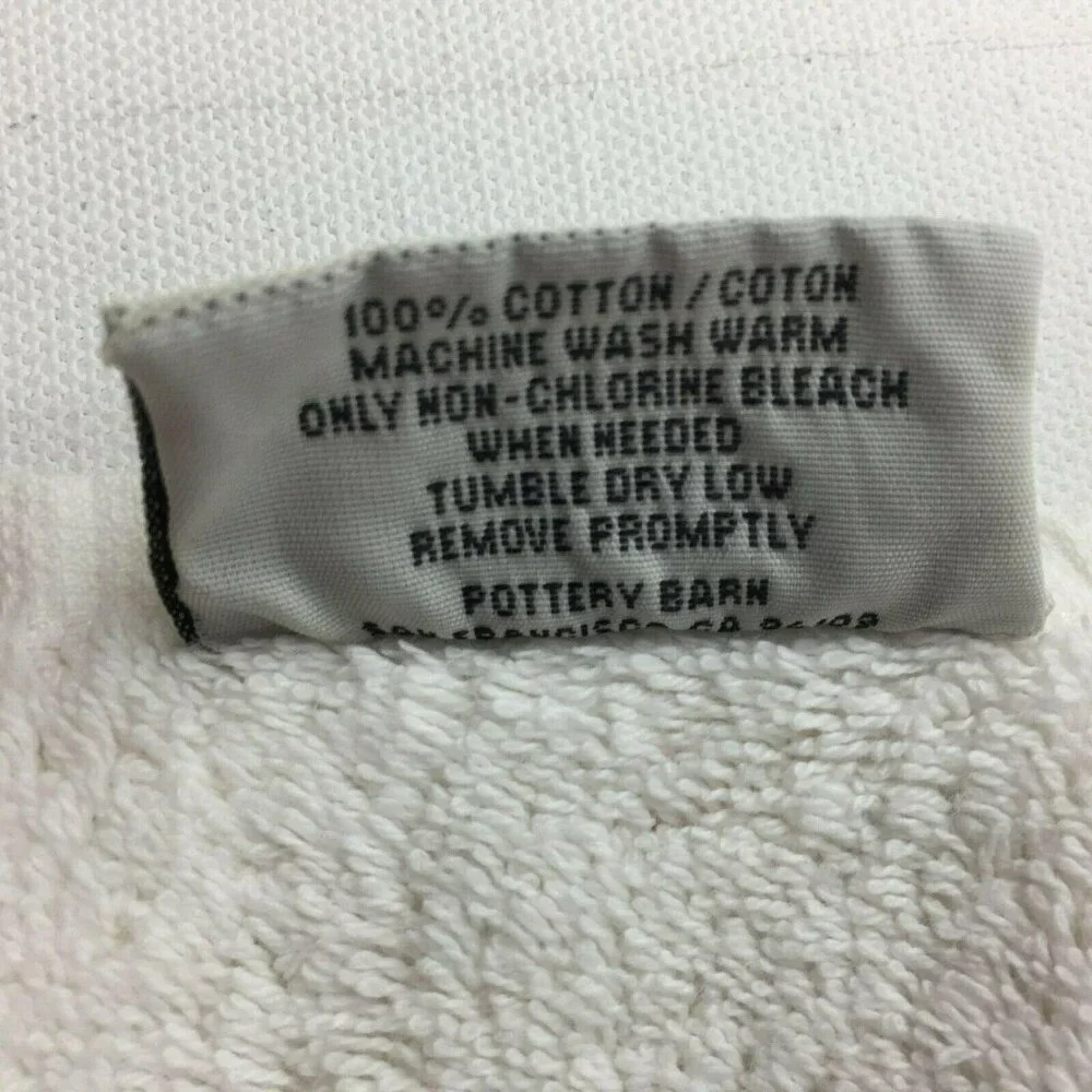 Pottery Barn Puravida Bathroom Cotton Hand Towel Bath Mat Set Pura Vida